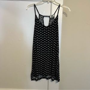 Old Navy Black & White Long Tank Top Halter